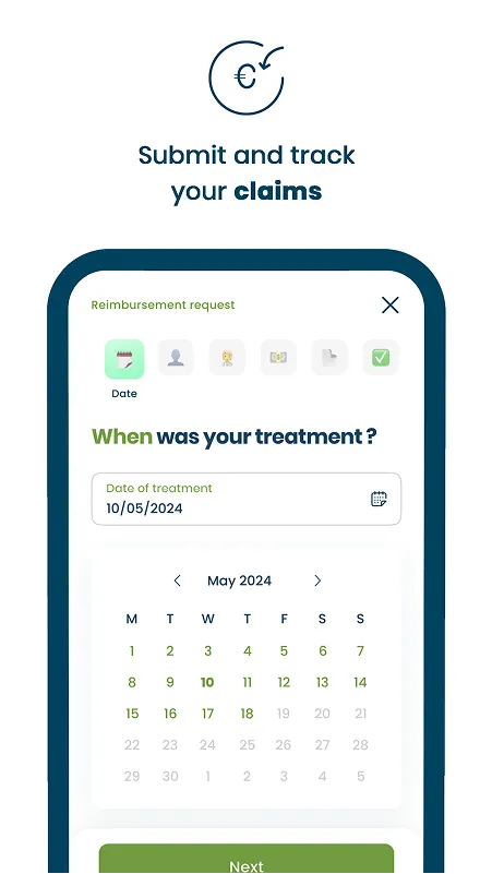Easy Claim App Screen 1